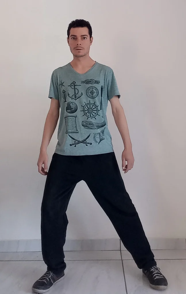 Exercícios de Chi Kung para Limpar sua Mente e trazê-la para o Momento Presente exercicios de chi kung postura de um lado para o outro 2 647x1024 - Exercícios de Chi Kung para Limpar sua Mente e trazê-la para o Momento Presente