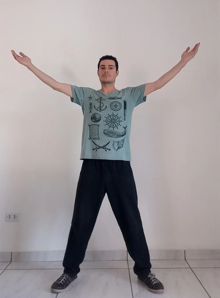 Exercícios de Chi Kung para Limpar sua Mente e trazê-la para o Momento Presente exercicios de chi kung postura do arco com exercicio de abertura 1 757x1024 - Exercícios de Chi Kung para Limpar sua Mente e trazê-la para o Momento Presente