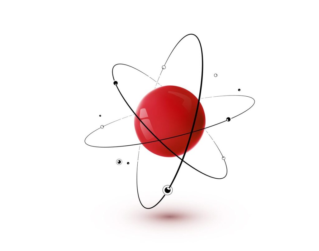 Atomo simplificado com nucleo e eletrons orbitais representando a estrutura basica da materia 1024x805 - 🧠✨ F&iacute;sica Qu&acirc;ntica e Espiritualidade: Como a Ci&ecirc;ncia Explica a Conex&atilde;o Interior