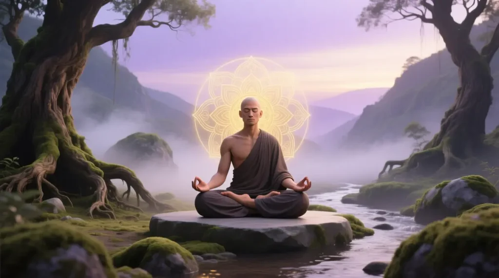 yogi meditando floresta manha 1024x571 - O que s&atilde;o Siddhis: Poderes Espirituais Explicados