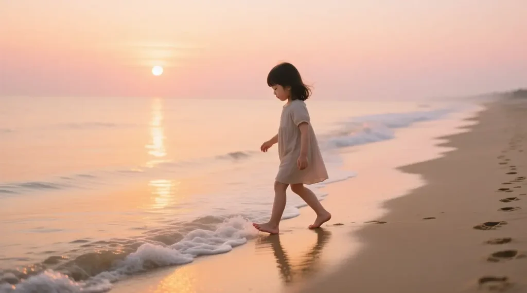 Como Viver no Agora: Guia para Presença Plena crianca praia presenca natureza 1024x571 - Como Viver no Agora: Guia para Presença Plena