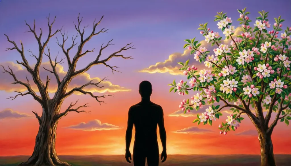 ciclo morte renascimento silhueta 1024x585 - Morte e Renascimento: O Ciclo da Transforma&ccedil;&atilde;o Espiritual