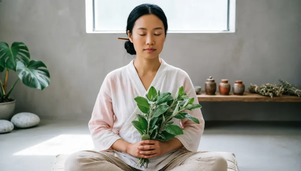 meditacao com plantas 1024x585 - Ervas Sagradas: O Poder Ancestral das Plantas na Jornada Espiritual