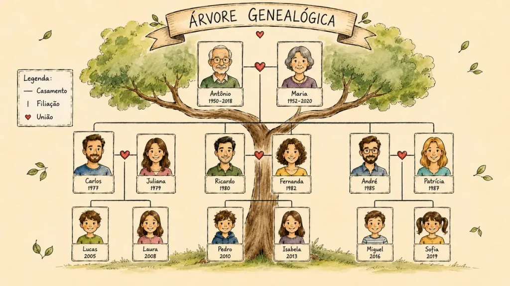 arvore genealogica ancestrais familia 1024x576 - Padr&otilde;es Familiares: Como Romper Ciclos e Evoluir Espiritualmente