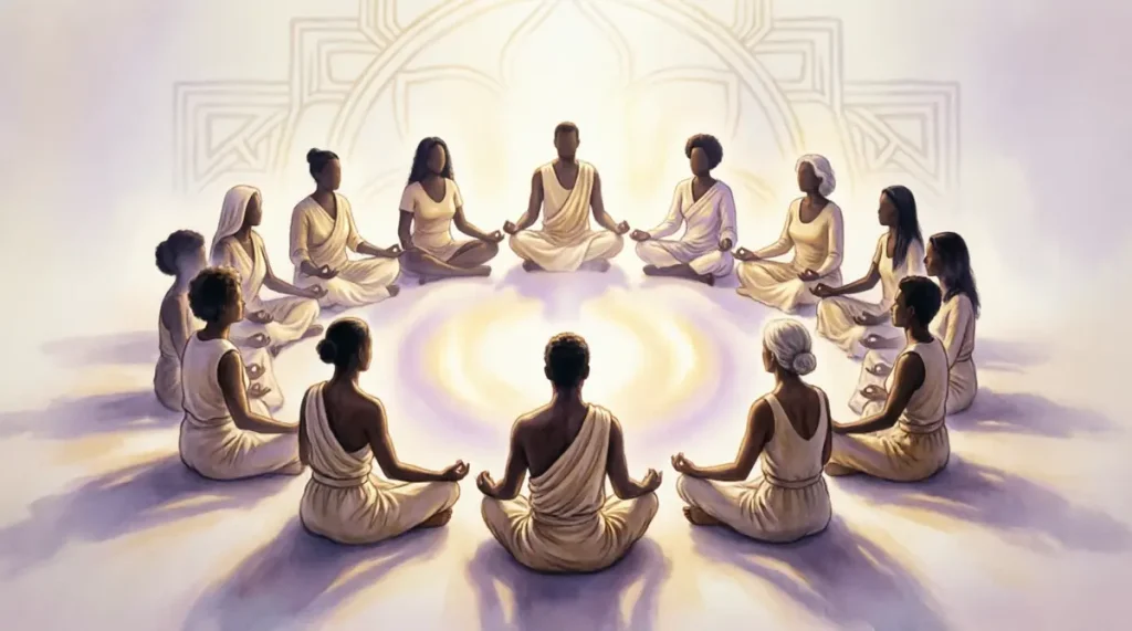 meditacao grupo circulo 1024x571 - Egr&eacute;gora Espiritual: O Poder Invis&iacute;vel que Molda nossa Realidade