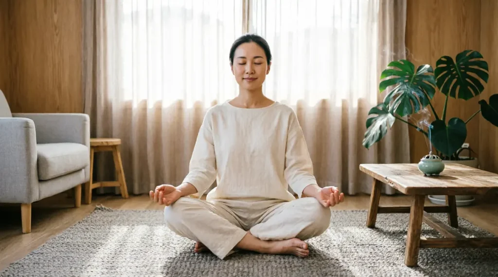 Regressão a Vidas Passadas: Uma Jornada Profunda de Autoconhecimento e Cura pessoa meditando terapia regressao 1024x571 - Regressão a Vidas Passadas: Uma Jornada Profunda de Autoconhecimento e Cura