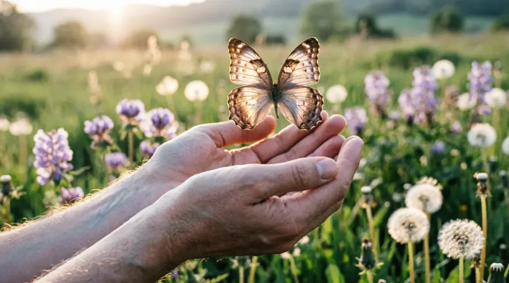 O Significado Espiritual das Borboletas: Mensagens de Transformação e Renascimento maos soltando borboleta liberdade 1024x571 - O Significado Espiritual das Borboletas: Mensagens de Transformação e Renascimento