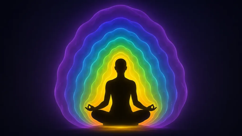 Corpo Causal: O que é e Como Desenvolver sua Consciência Superior silhueta meditacao luz 1024x576 - Corpo Causal: O que é e Como Desenvolver sua Consciência Superior